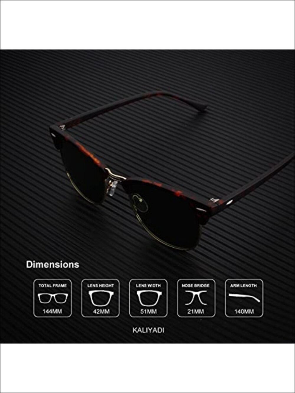 Polarized Sunglasses Semi-Rimless Frame UV Blocking Driving Sun Glasses - Picture 2 of 5